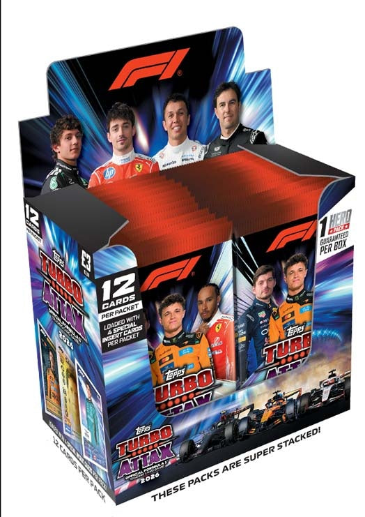 Topps Turbo Attax Formula 1 Trading Cards 2026 – Display cu 24 de plicuri ( Data lansării: 27.07.2026 )