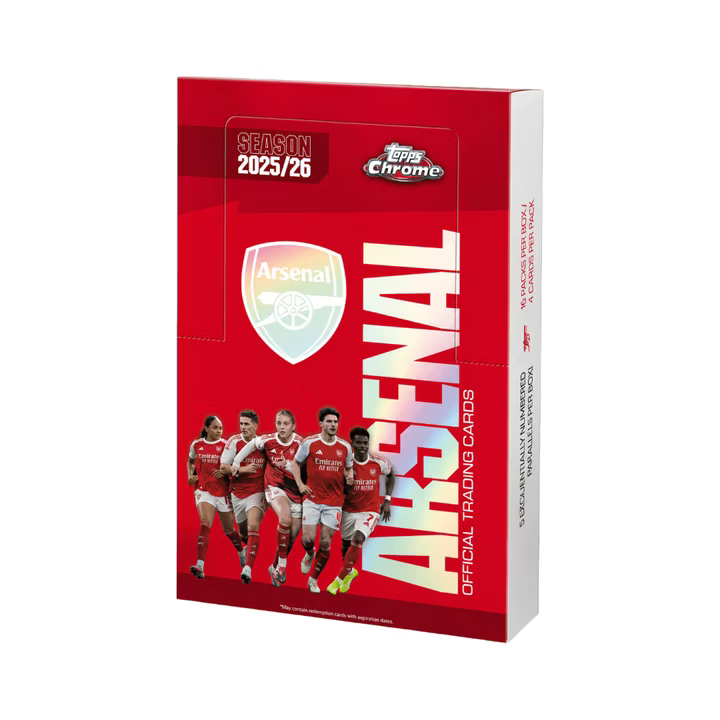 Topps Chrome Arsenal 2025/26 - Hobby Box * 2 Autografe Garantat