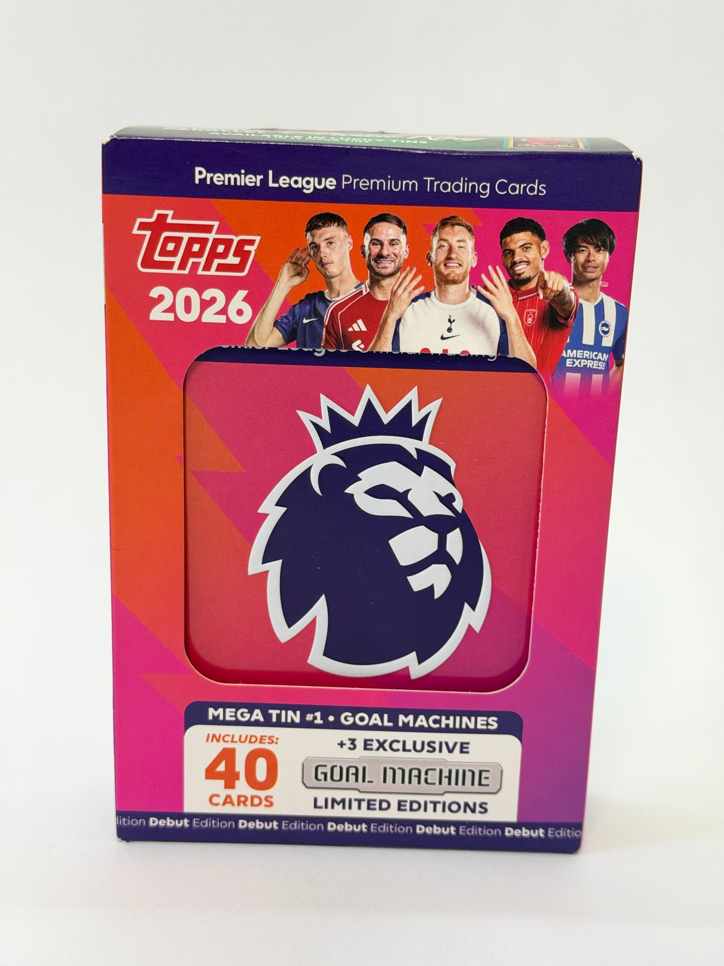 Topps Premier League 2026 Debut Edition Trading Cards - Mega Tin  "Goal Machines"