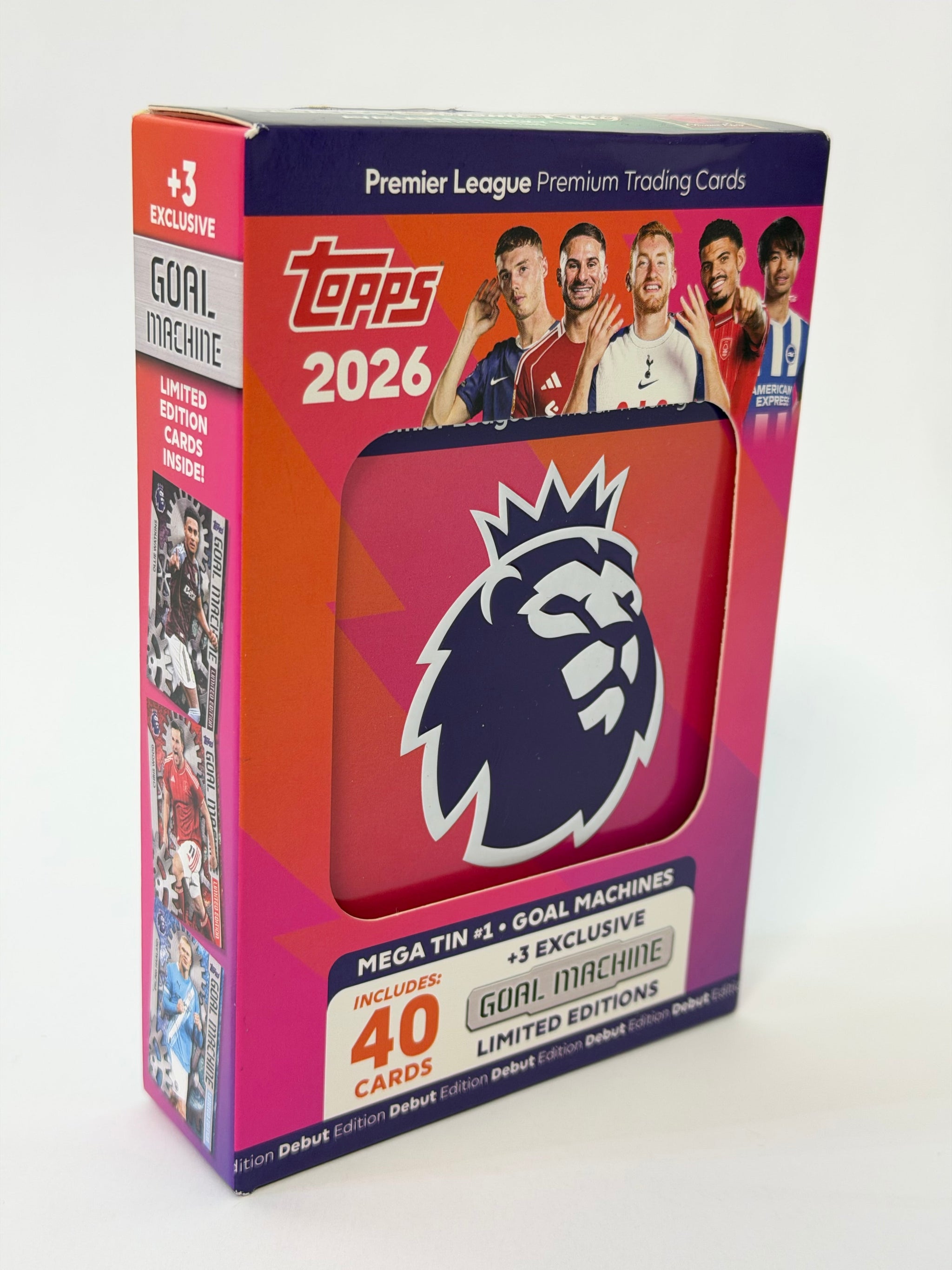 Topps Premier League 2026 Debut Edition Trading Cards - Mega Tin  "Goal Machines"