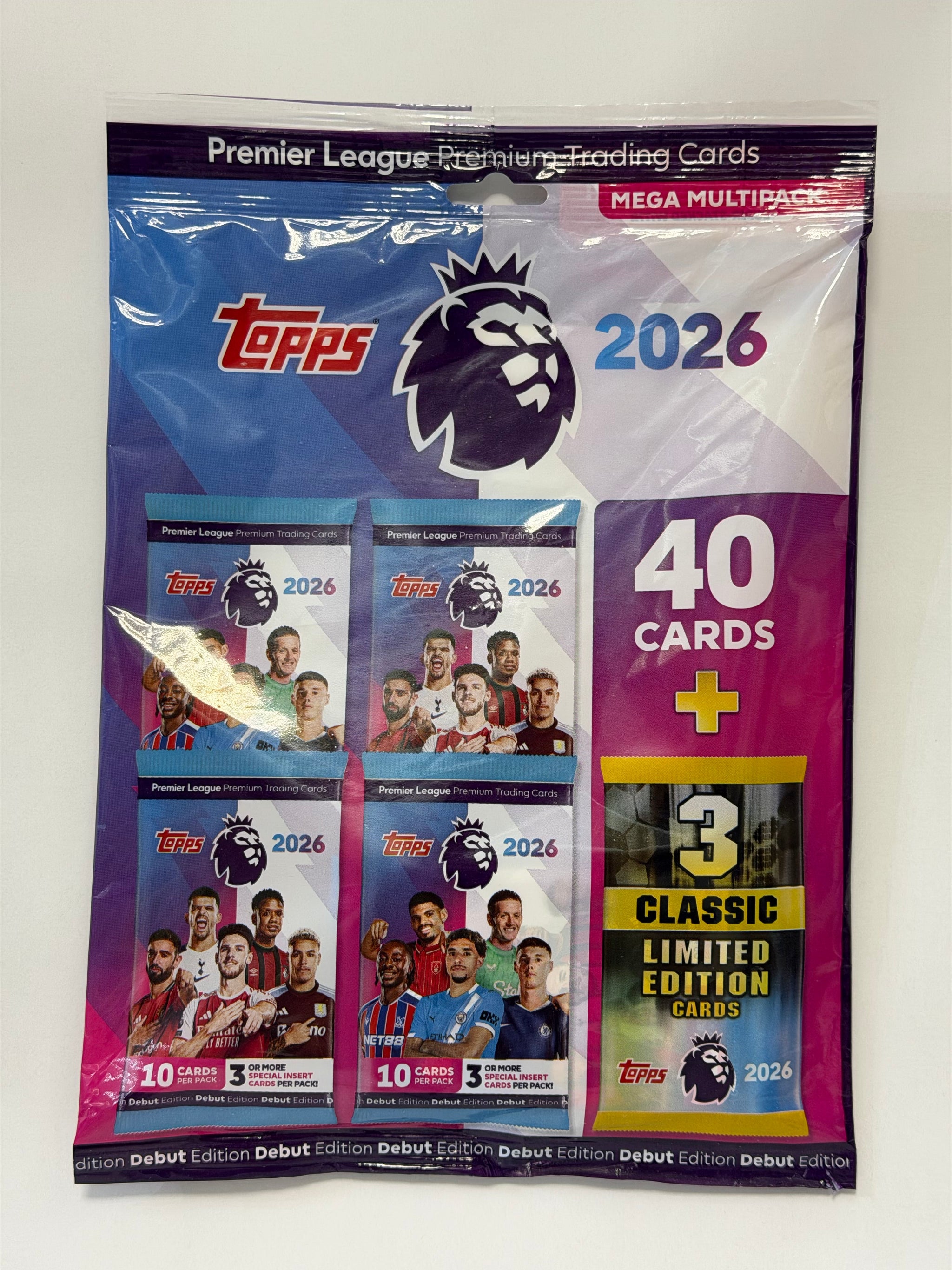 Topps Premier League 2026 Debut Edition Trading Cards - Mega Multi Pack