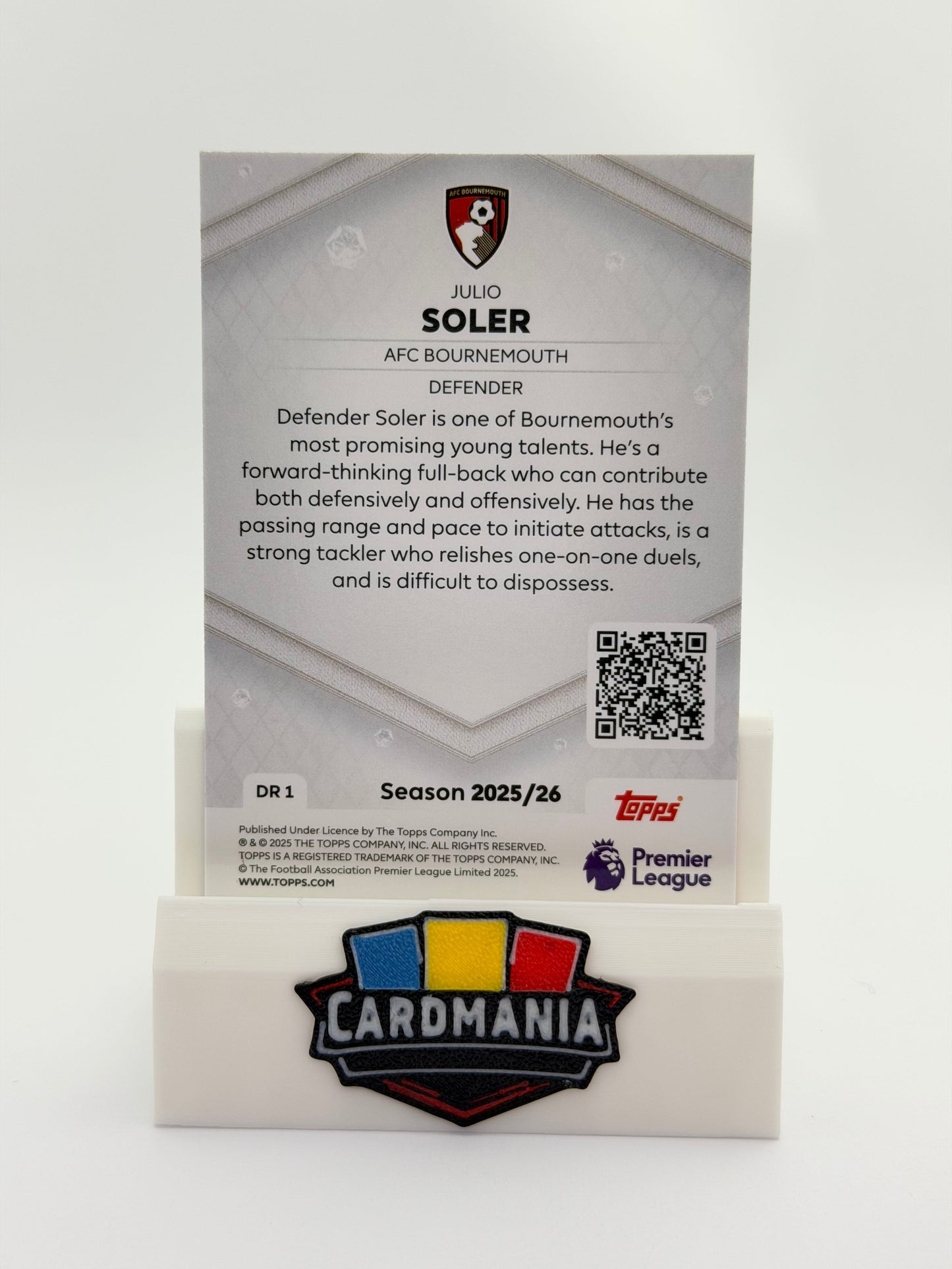 Julio Soler #DR1 - Dimond Rookie - Topps Premier League 2026