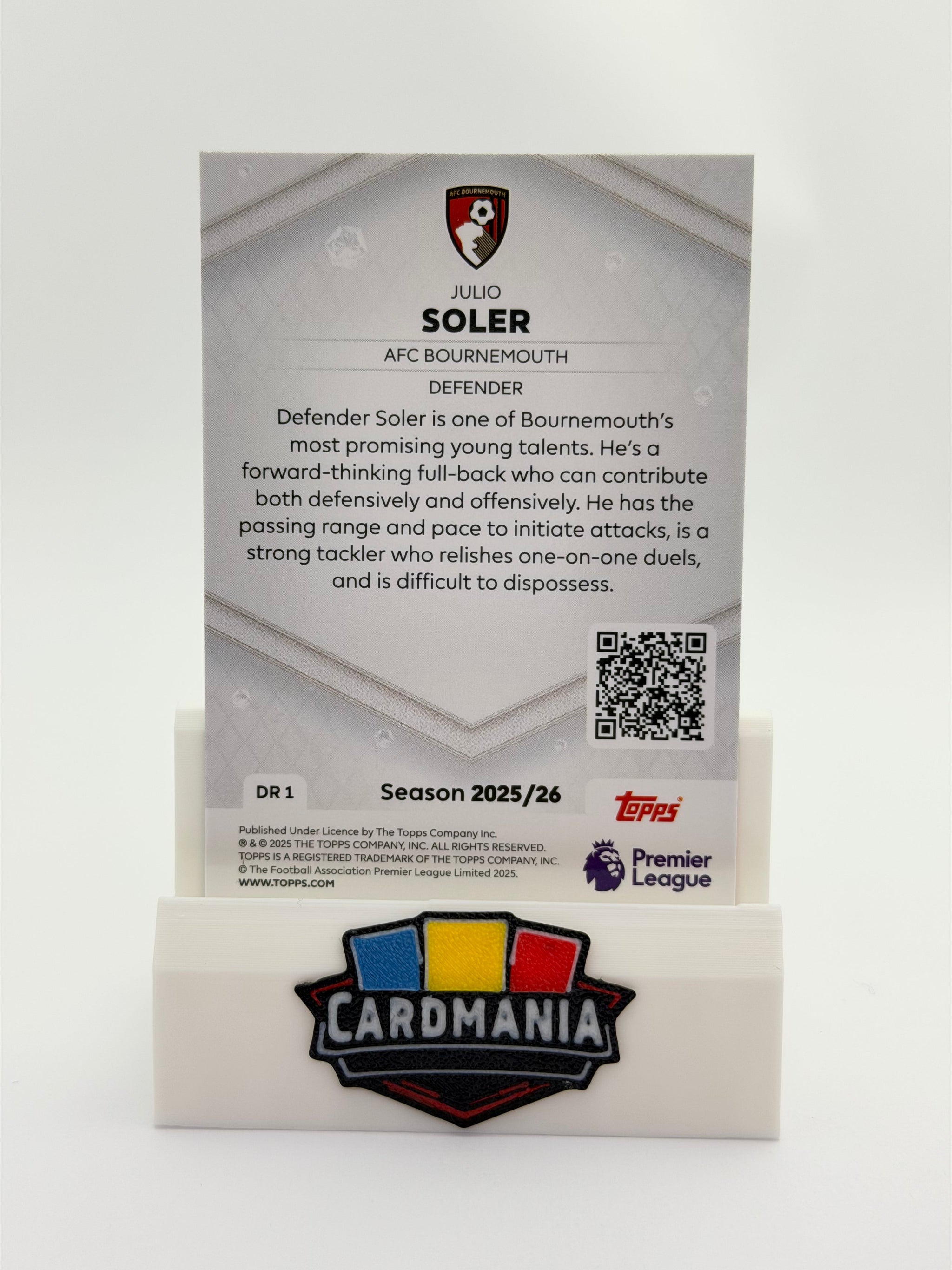 Julio Soler #DR1 - Dimond Rookie - Topps Premier League 2026