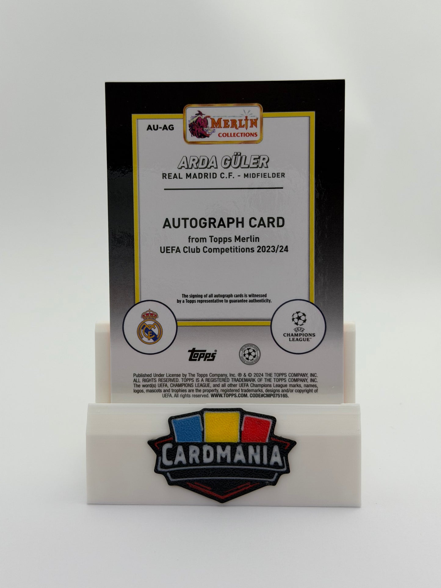 Arda Guler Auto 03/25 - Orange - Topps Merlin UCC 2023/2024