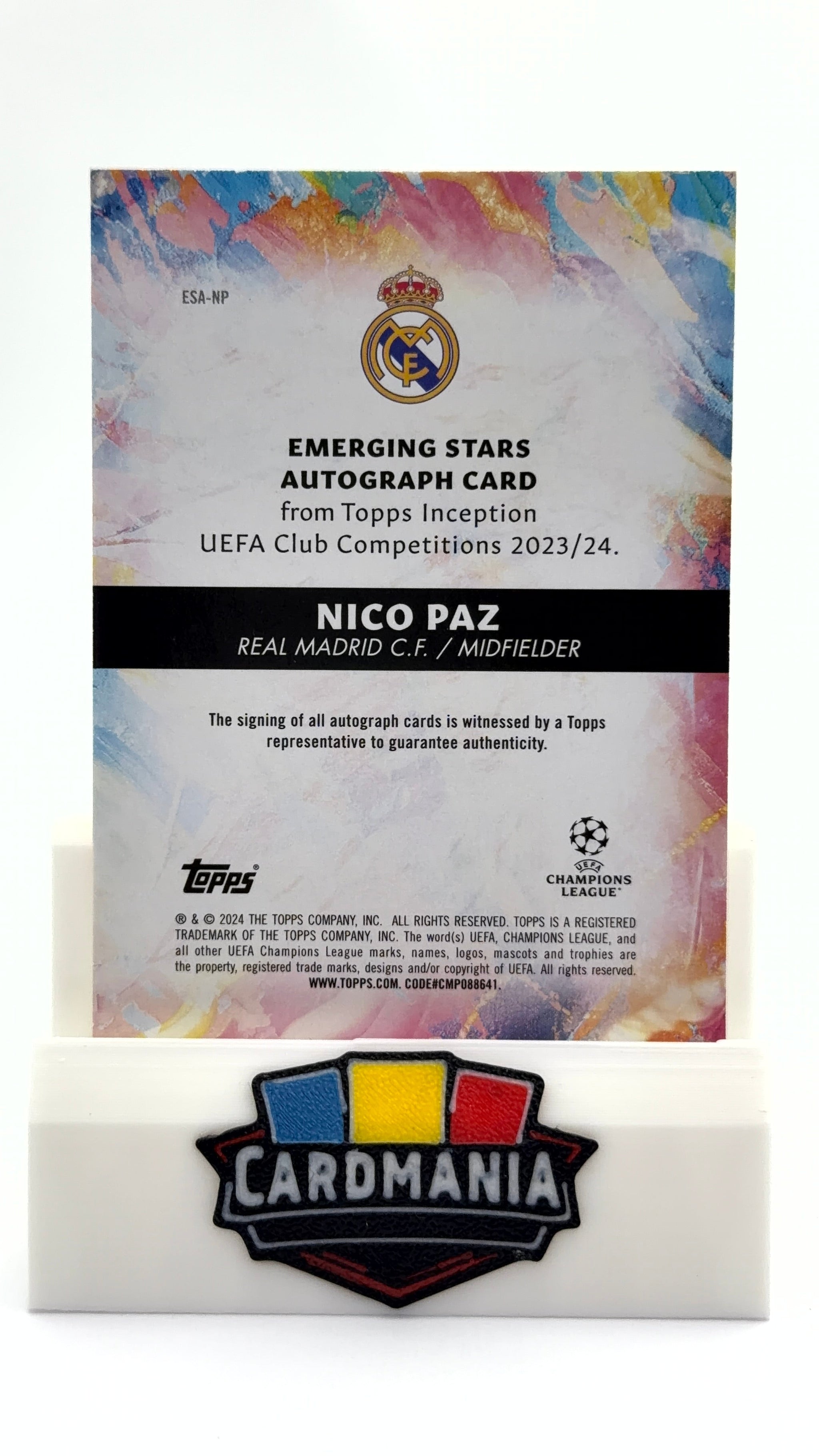 Nico Paz 173/400 - Autograph - Topps Inception