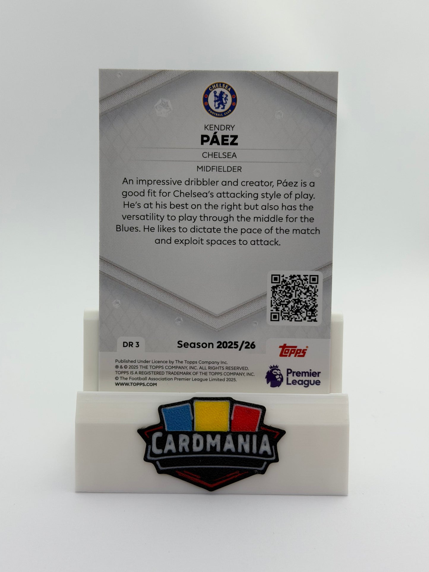 Kendry Paez #DR3 - Dimond Rookie - Topps Premier League 2026