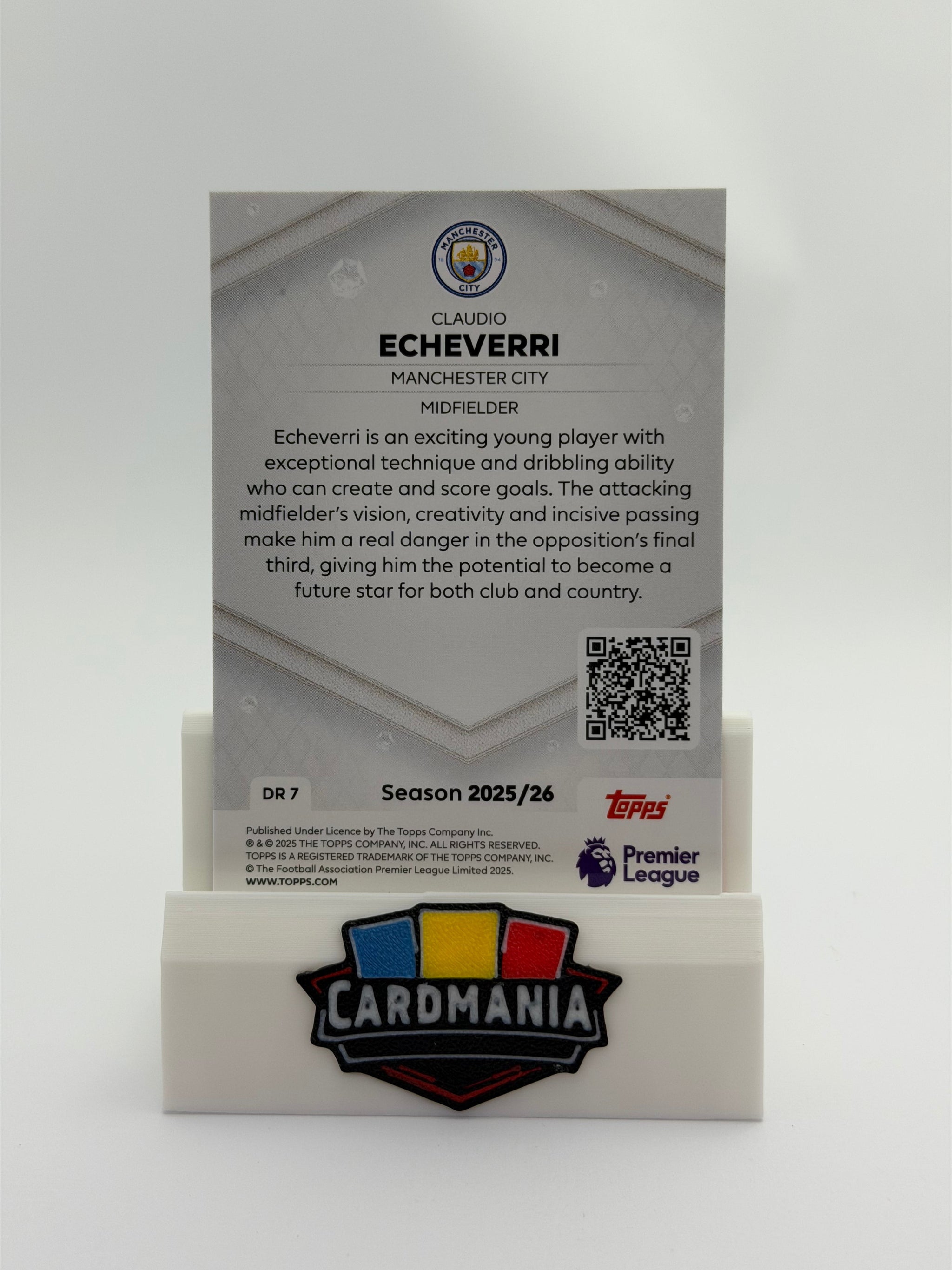 Claudio Echeverri #DR7 - Dimond Rookie - Topps Premier League 2026