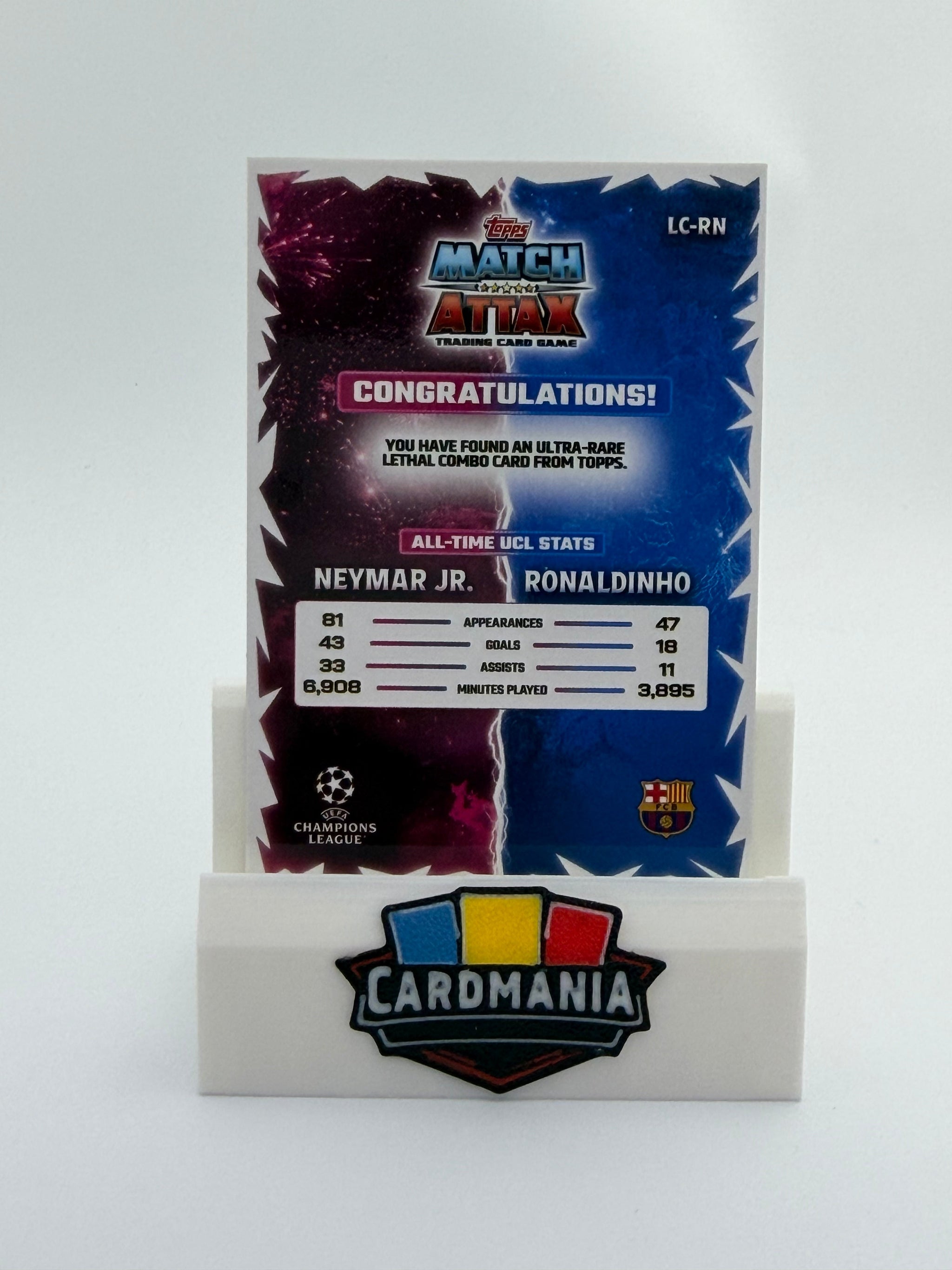 Ronaldinho & Neymar JR - Lethal Combo #LC-RN - Topps Match Attac UCC 2025/26