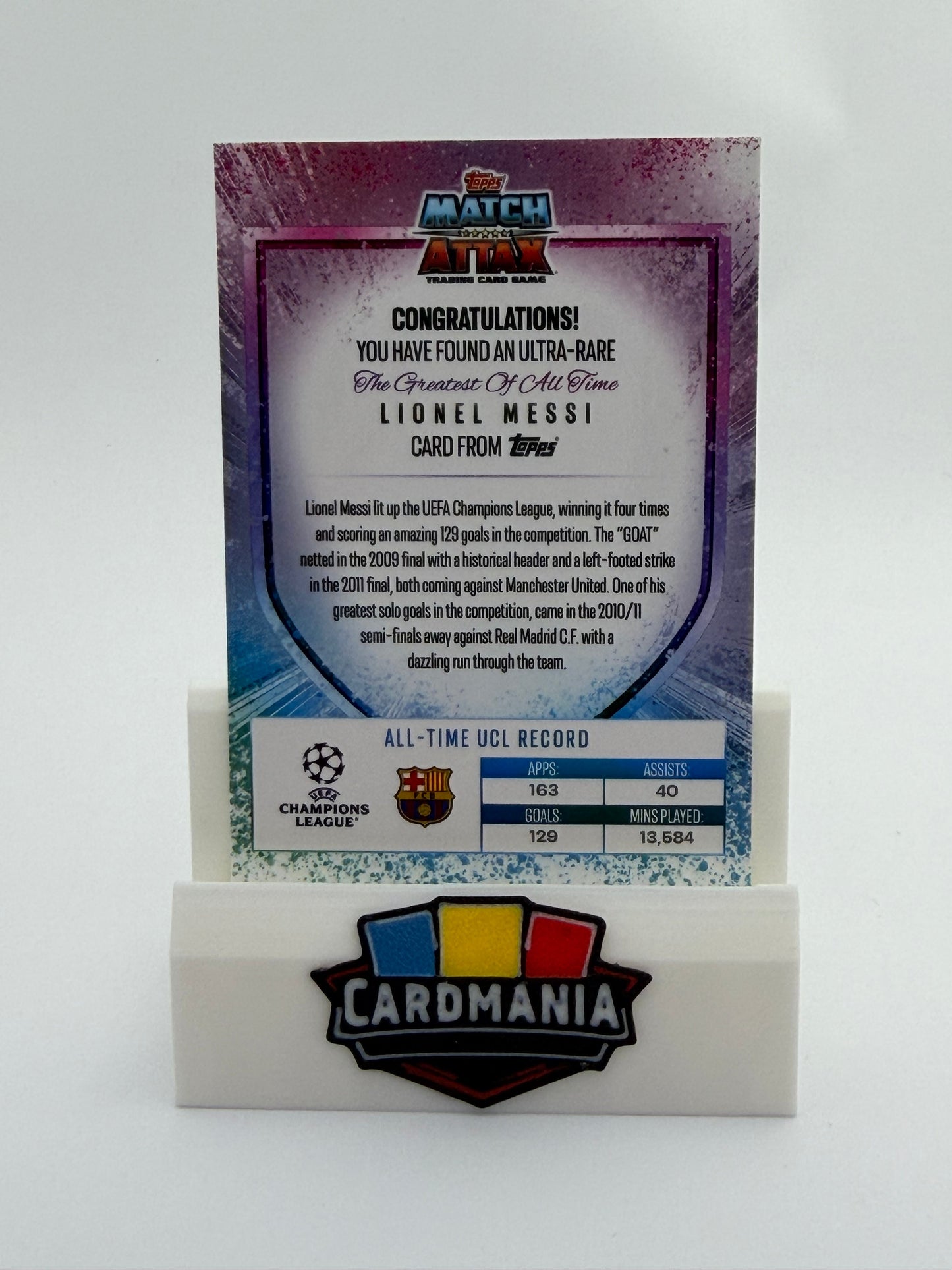 Lionel Messi #GOAT-LM  - The GOAT - Topps Match Attax UCC Extra 2024/25