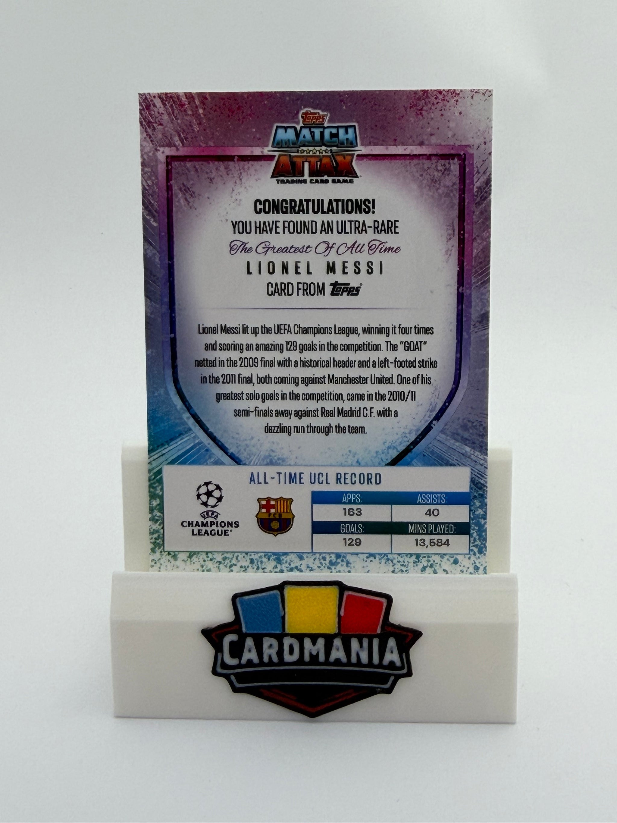Lionel Messi #GOAT-LM  - The GOAT - Topps Match Attax UCC Extra 2024/25