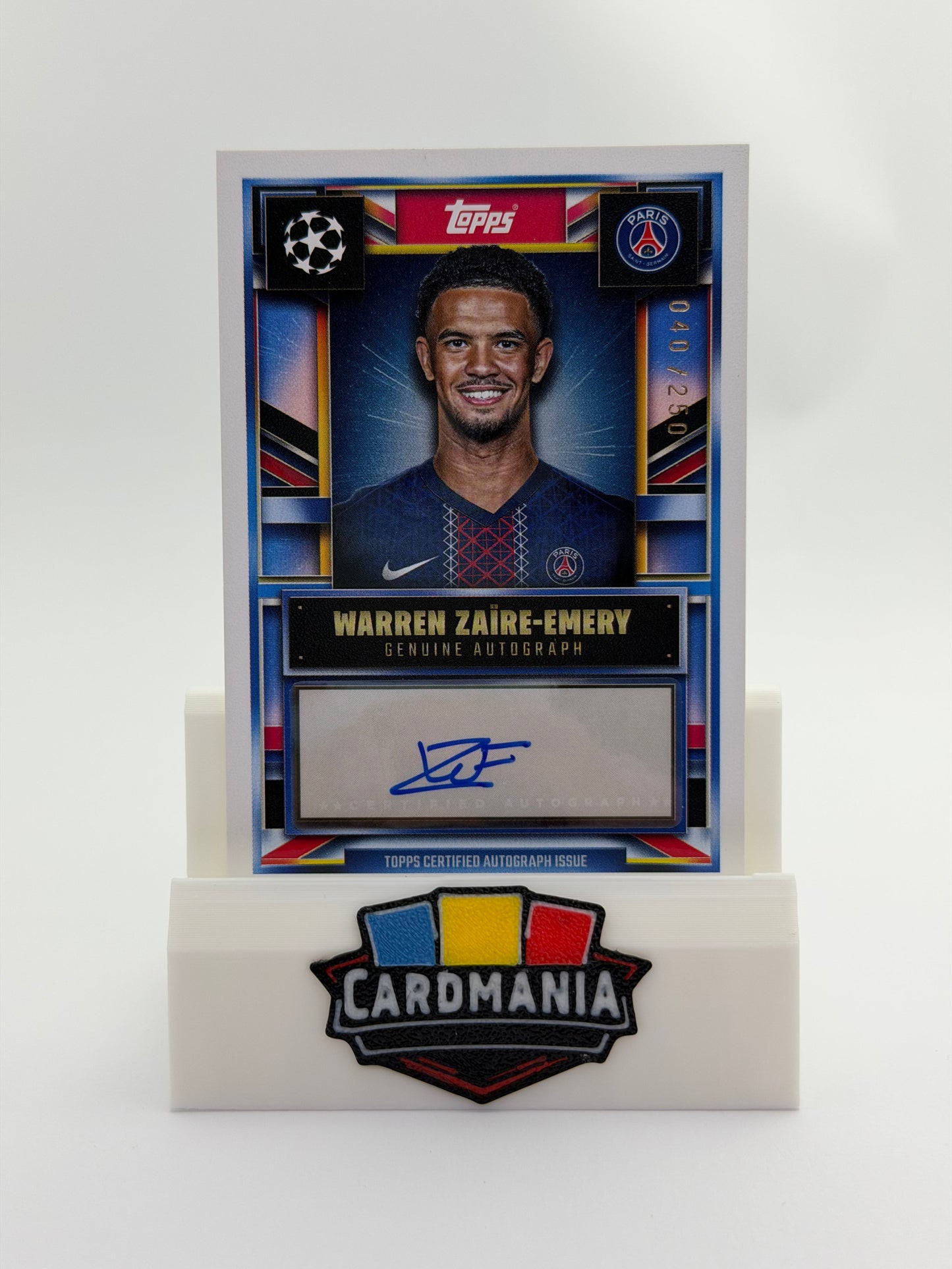 Warren Zaire-Emery “Autograph 040/250” — Topps Match Attax UCC