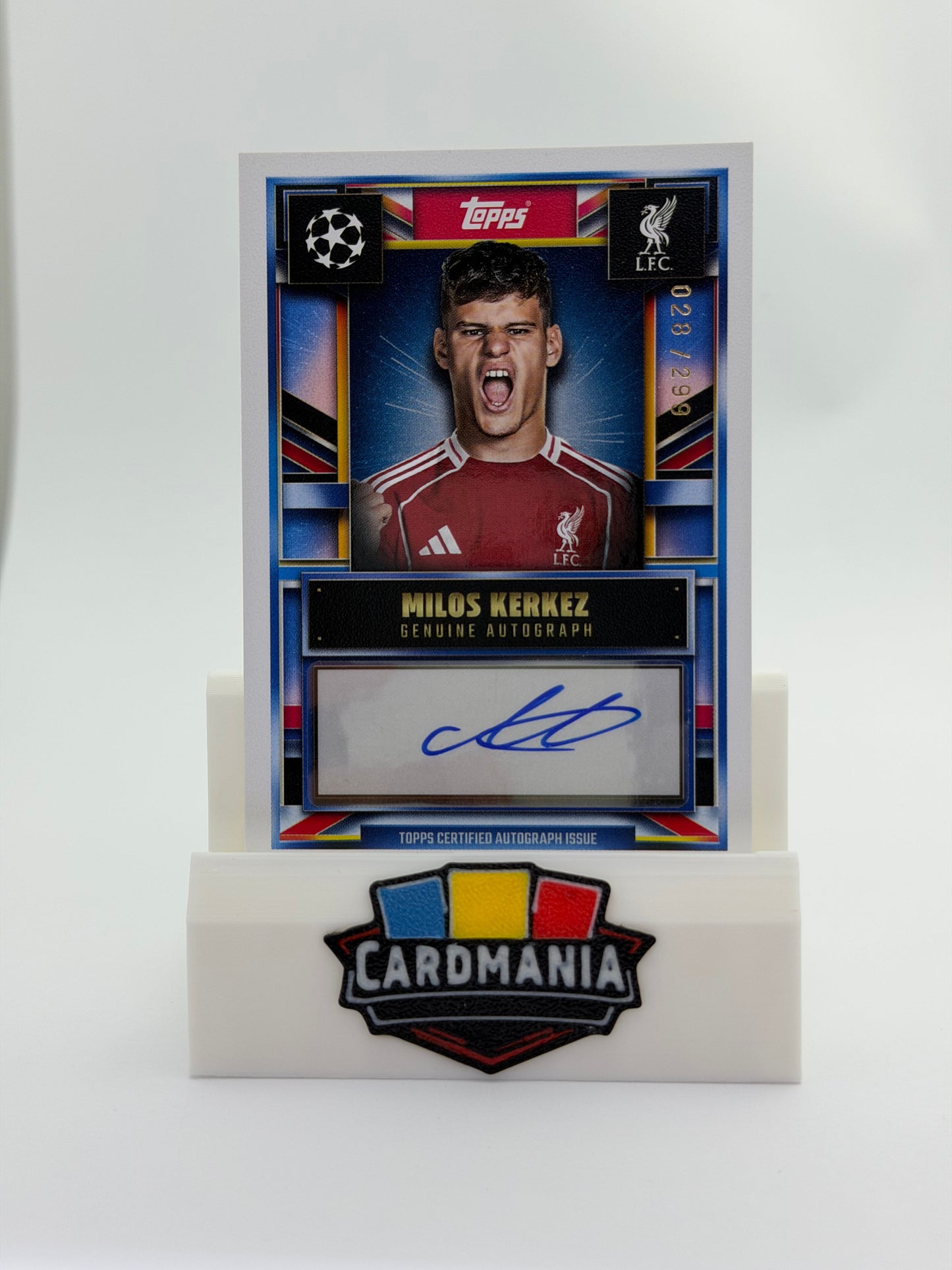 Milos Kerkez  Autograph 028/299  — Topps Match Attax UCC 2025/26