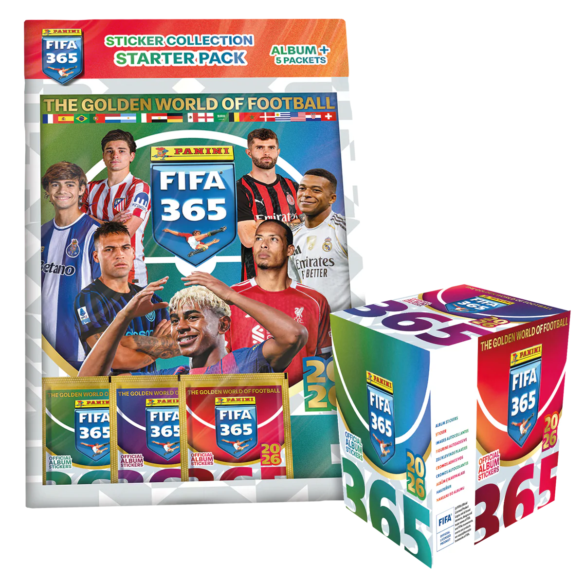 FIFA 365 2026 Official Sticker Collection - Starter Pack and Box of 36 Packs