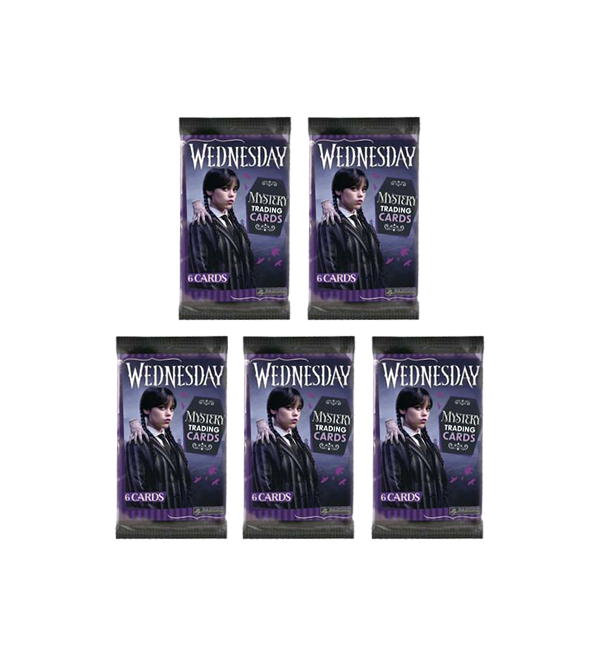 Panini Wednesday Mystery Trading Cards - 5 Booster Packs