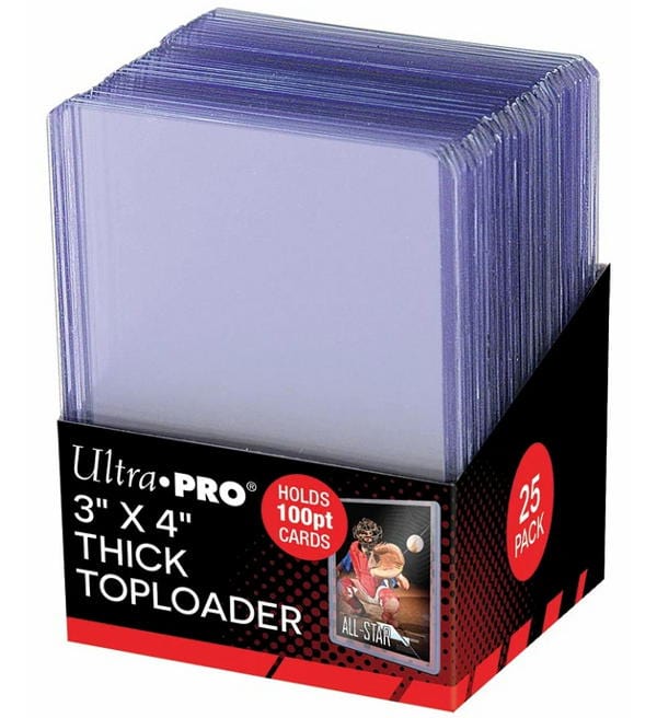 Ultra Pro 3" x 4" THICK 75PT Toploader - 25 Bucati